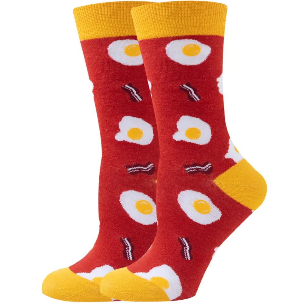 New Women's Socks, Multi-Color, Trendy Fashion Cotton Socks Suitable for All Seasons