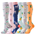 Compression Socks Yoga Sports Fit Moisture Control & Odor Resistance Graduated Calf Pressure Compress Socks Cycling