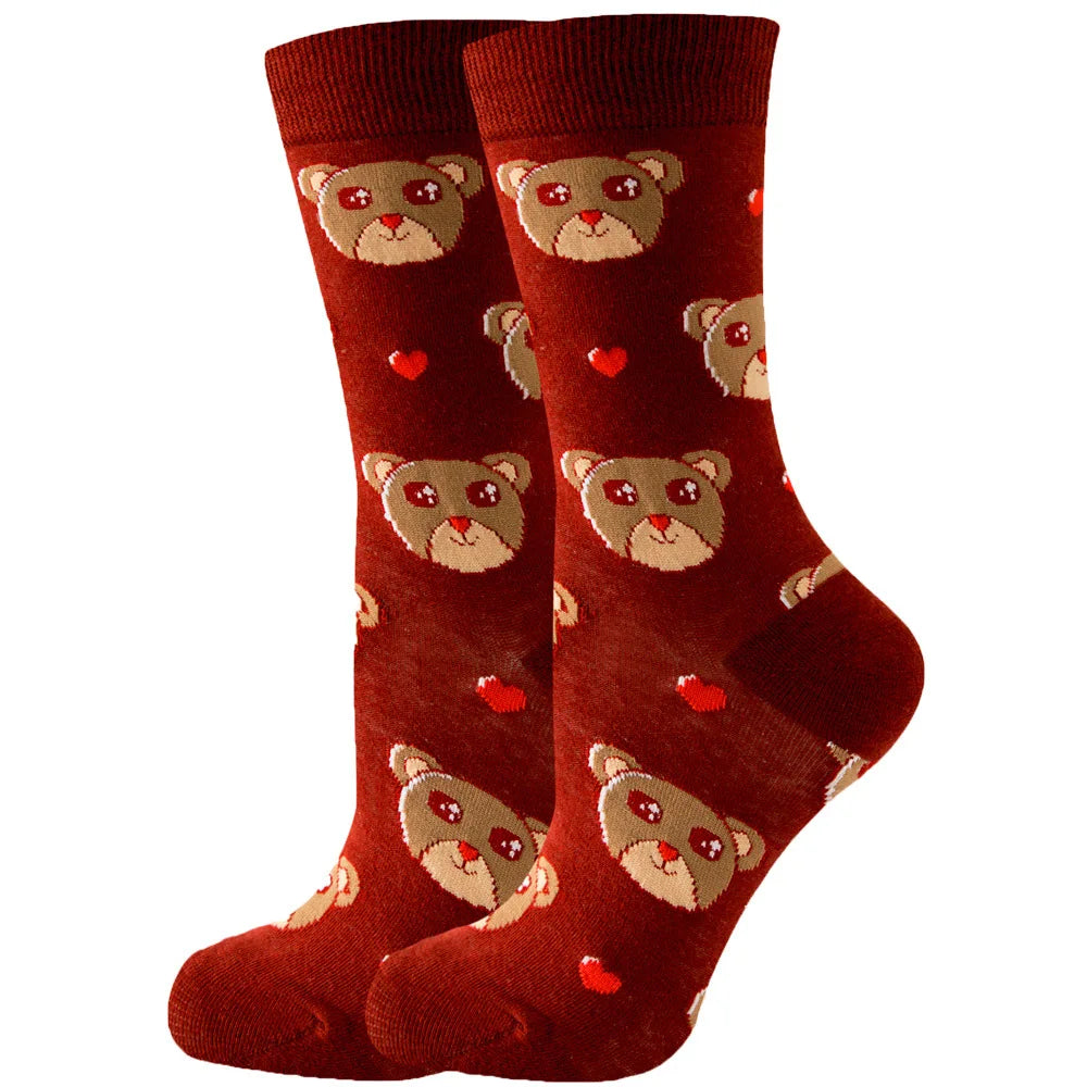 New Women's Socks, Multi-Color, Trendy Fashion Cotton Socks Suitable for All Seasons