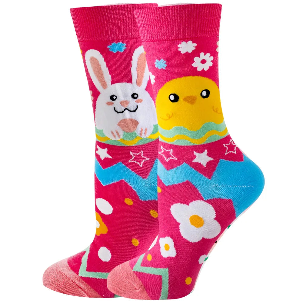 New Women's Socks, Multi-Color, Trendy Fashion Cotton Socks Suitable for All Seasons