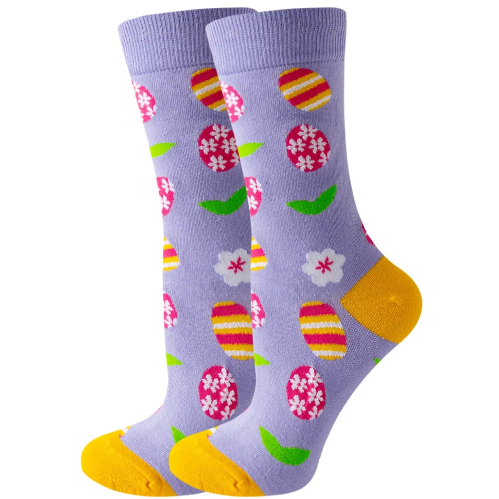 New Women's Socks, Multi-Color, Trendy Fashion Cotton Socks Suitable for All Seasons