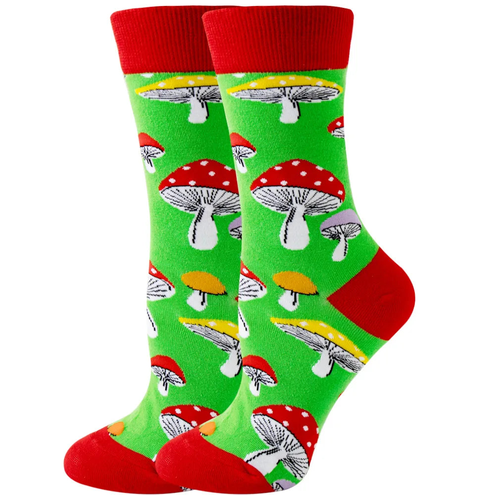 New Women's Socks, Multi-Color, Trendy Fashion Cotton Socks Suitable for All Seasons