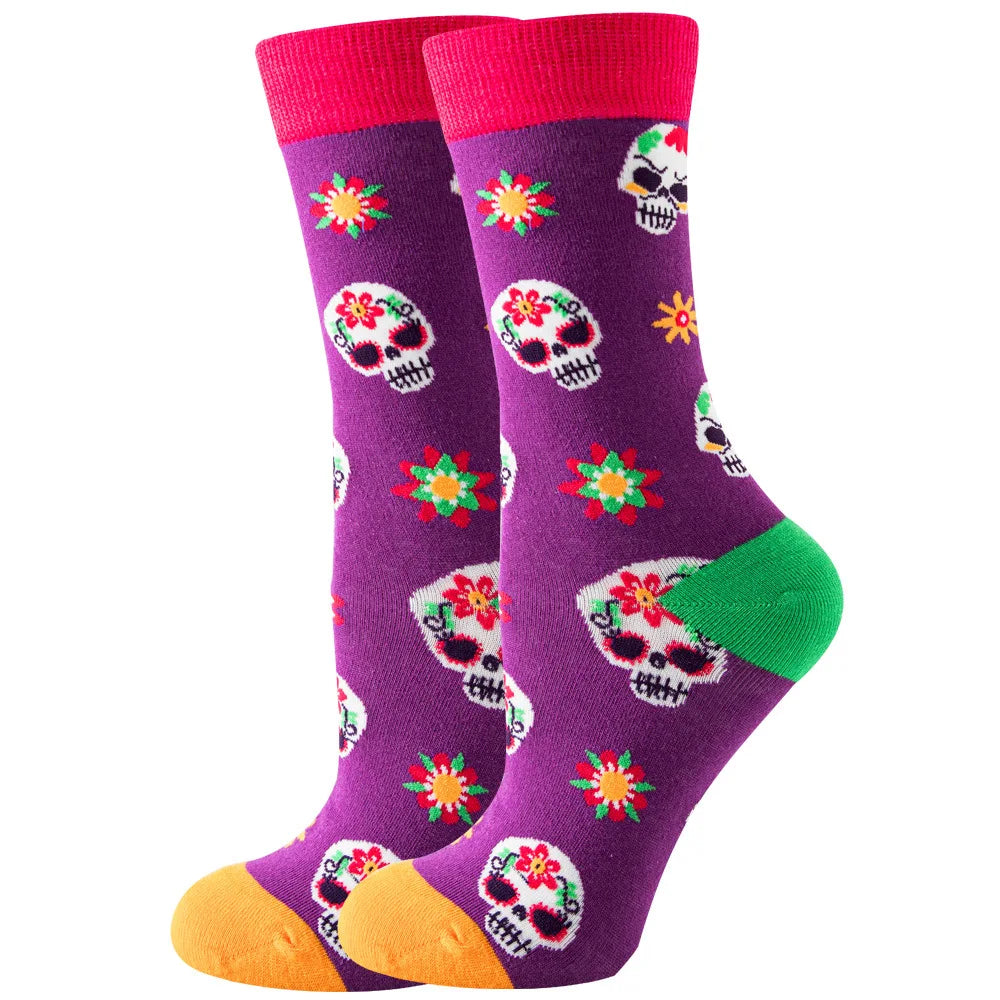 New Women's Socks, Multi-Color, Trendy Fashion Cotton Socks Suitable for All Seasons