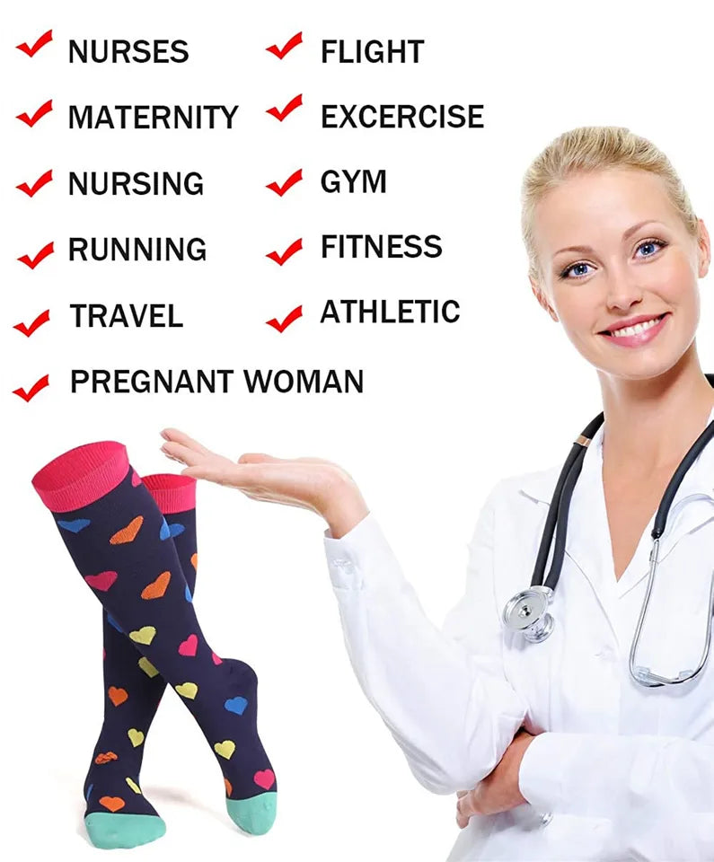 Compression Socks Medical Blood Circulation Diabetes Men Women Tights Outdoor Marathon Basketball Football Cycling Sports Socks