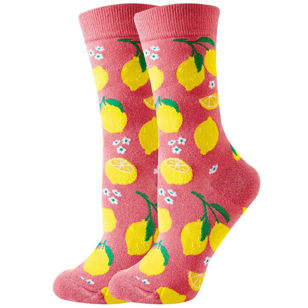 New Women's Socks, Multi-Color, Trendy Fashion Cotton Socks Suitable for All Seasons