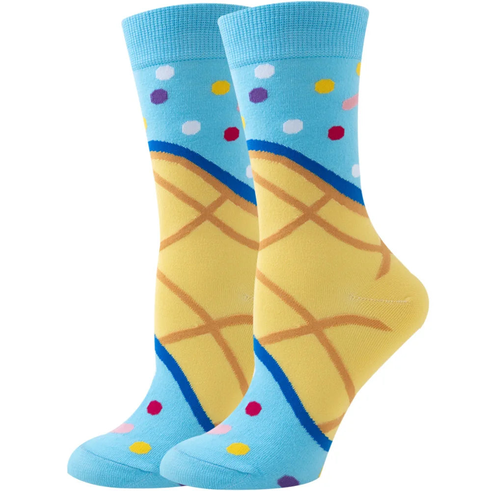 New Women's Socks, Multi-Color, Trendy Fashion Cotton Socks Suitable for All Seasons