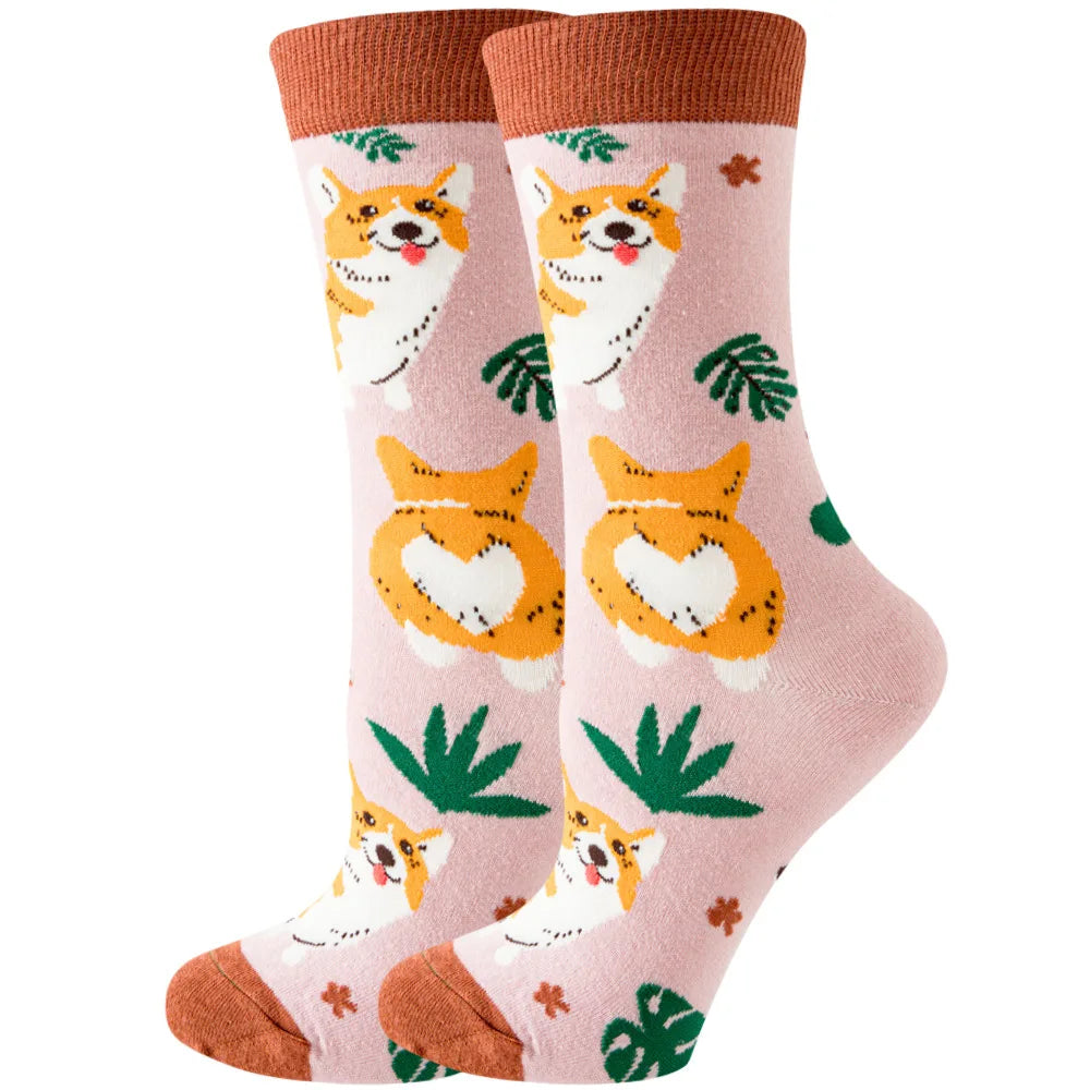 New Women's Socks, Multi-Color, Trendy Fashion Cotton Socks Suitable for All Seasons
