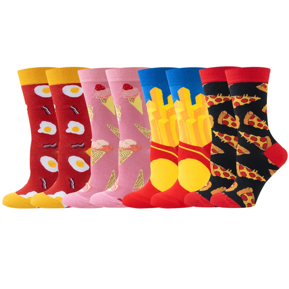 New Women's Socks, Multi-Color, Trendy Fashion Cotton Socks Suitable for All Seasons