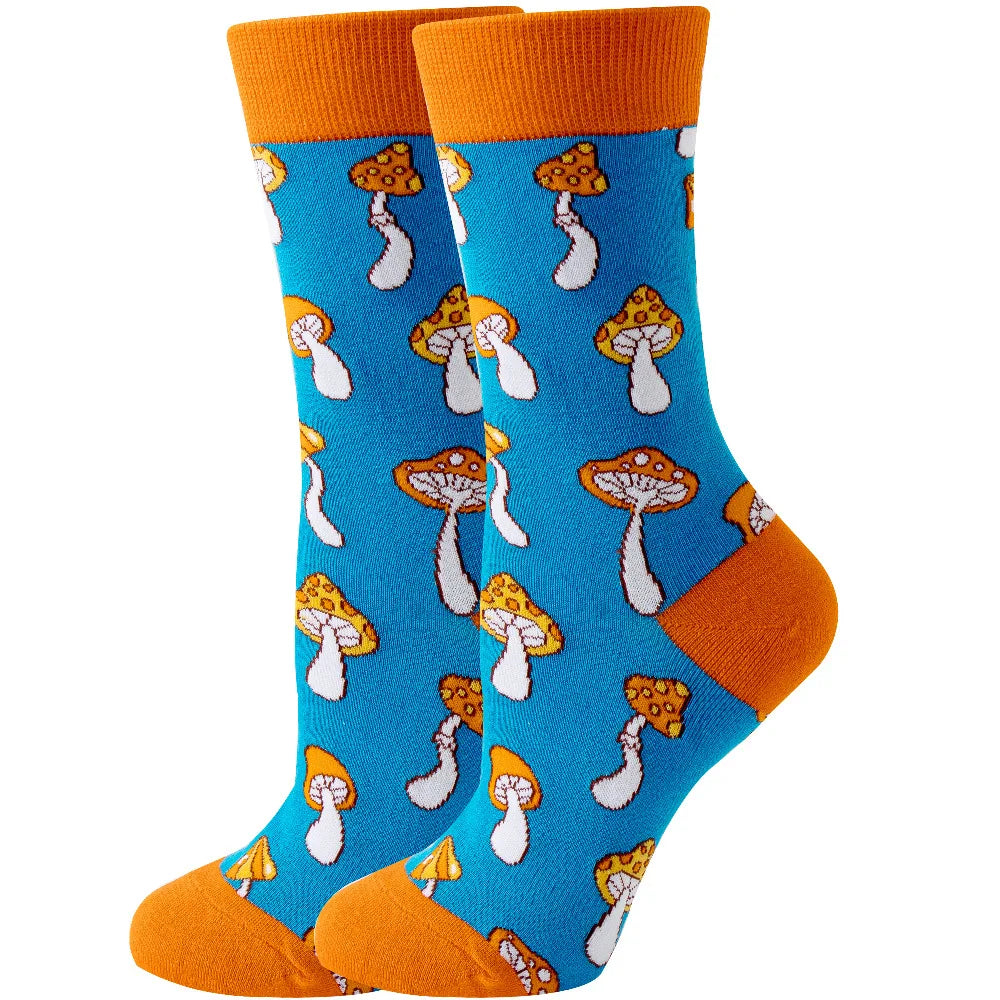 New Women's Socks, Multi-Color, Trendy Fashion Cotton Socks Suitable for All Seasons