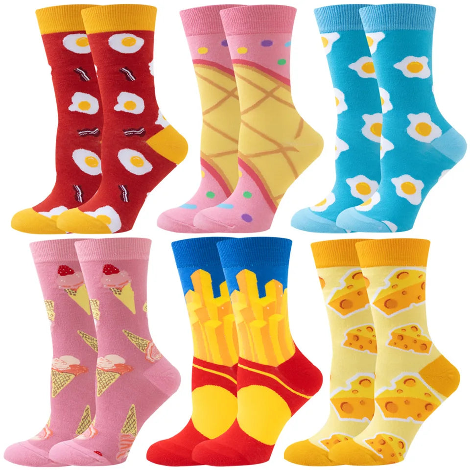 New Women's Socks, Multi-Color, Trendy Fashion Cotton Socks Suitable for All Seasons
