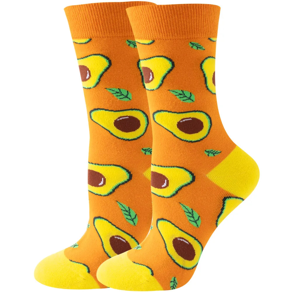 New Women's Socks, Multi-Color, Trendy Fashion Cotton Socks Suitable for All Seasons