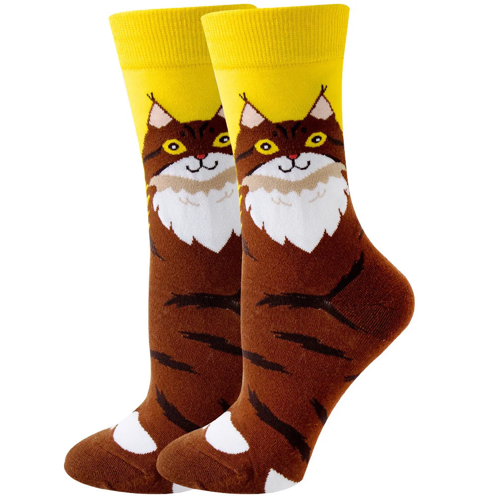 New Women's Socks, Multi-Color, Trendy Fashion Cotton Socks Suitable for All Seasons