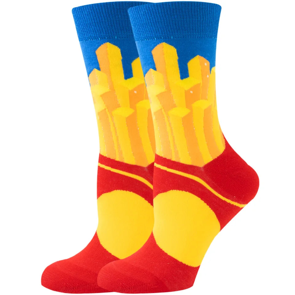 New Women's Socks, Multi-Color, Trendy Fashion Cotton Socks Suitable for All Seasons