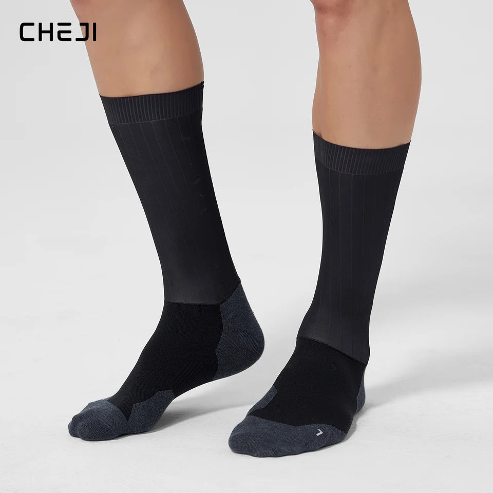 Cheji Unisex Aerodynamic Cycling Socks Optimal Performance Comfortable Design