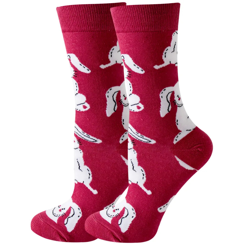 New Women's Socks, Multi-Color, Trendy Fashion Cotton Socks Suitable for All Seasons