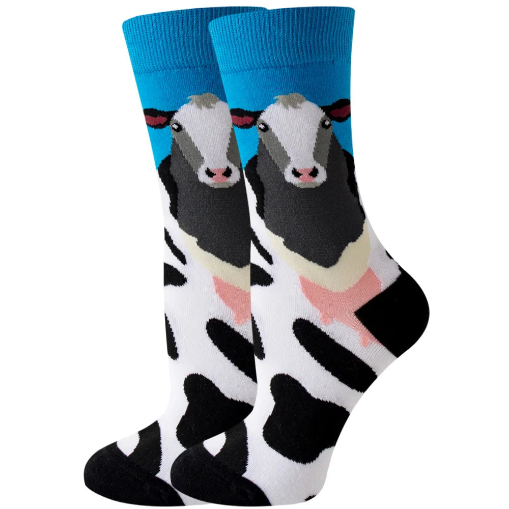 New Women's Socks, Multi-Color, Trendy Fashion Cotton Socks Suitable for All Seasons